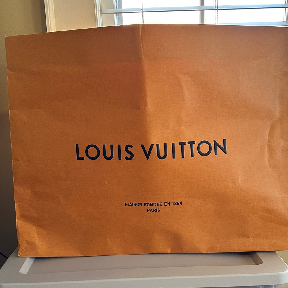 Louis Vuitton Bold Orange Paper Shopping Bag